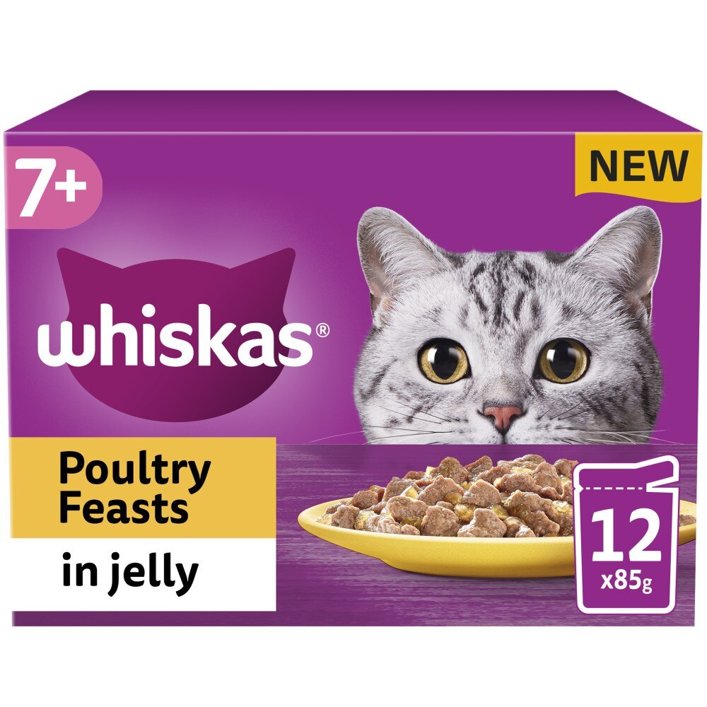 Whiskas Whiskas 7_Plus Feasts Chicken Senior Wet Cat Food pet food packaging